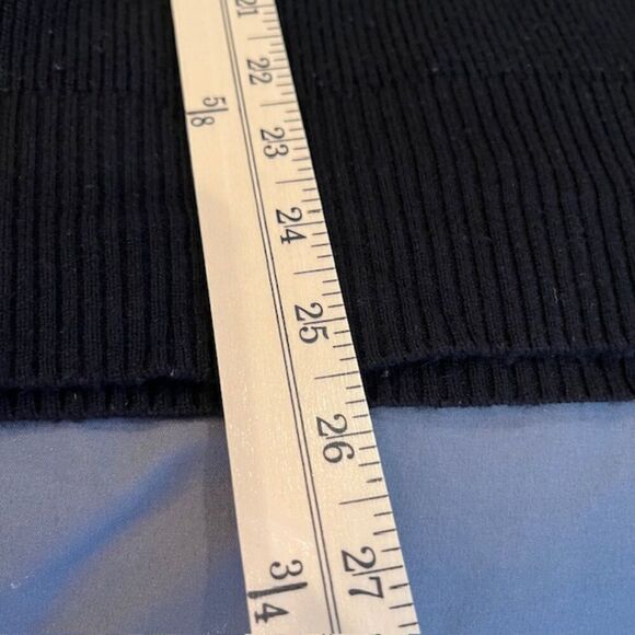 Michael Stars Cashmere Wool Blend Black Ribbed Knit Cowl Neck Sweater Size Med - Picture 7 of 8